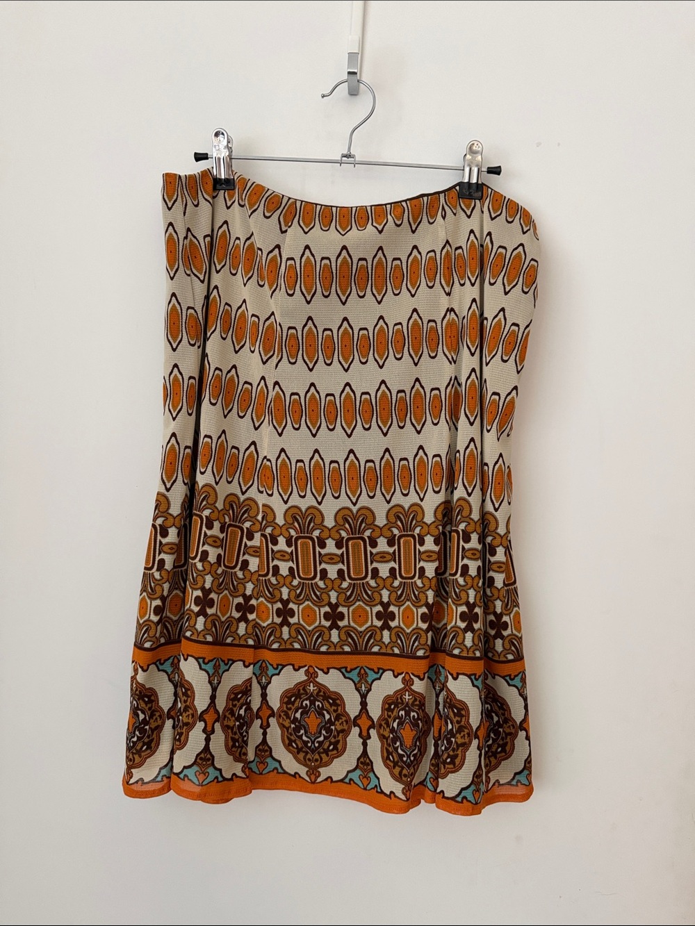 Vintage Y2K Nicole Miller Micro Mesh Skirt 10 Print Knee Length A-line Fall